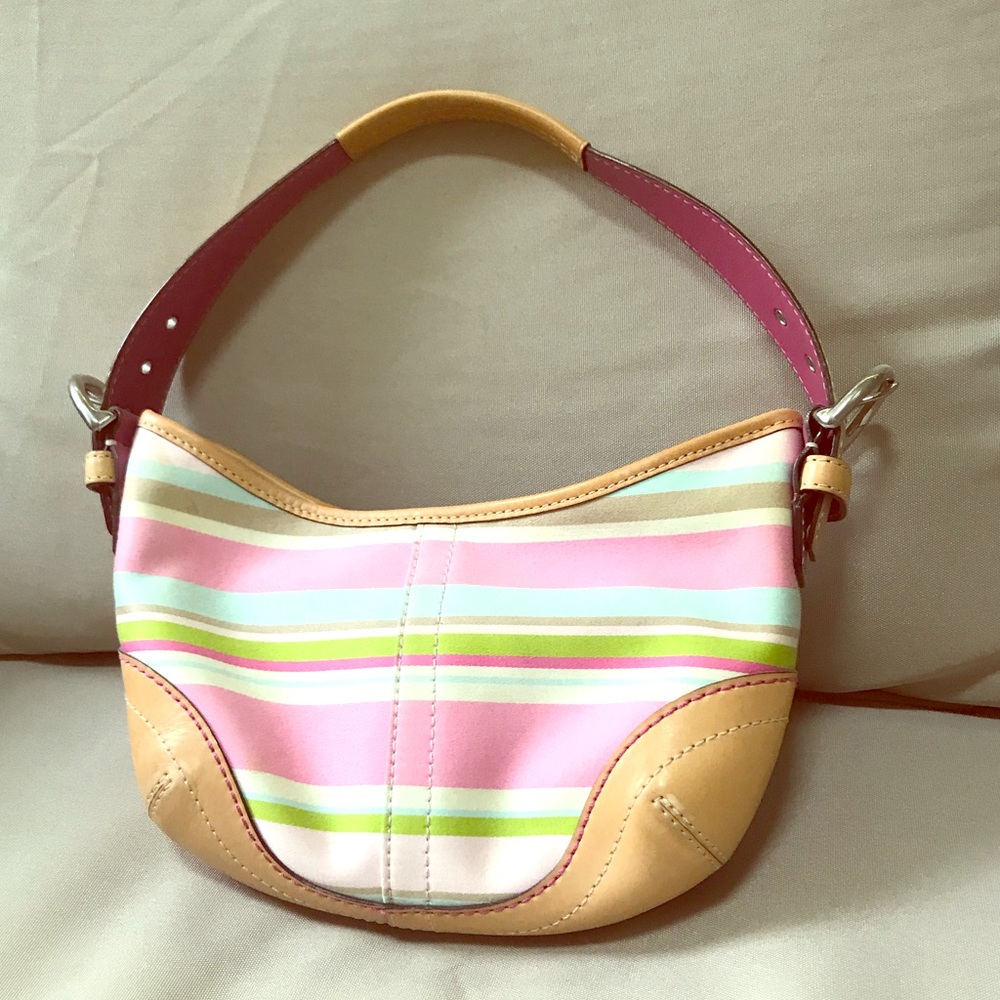 Striped Coach Hobo